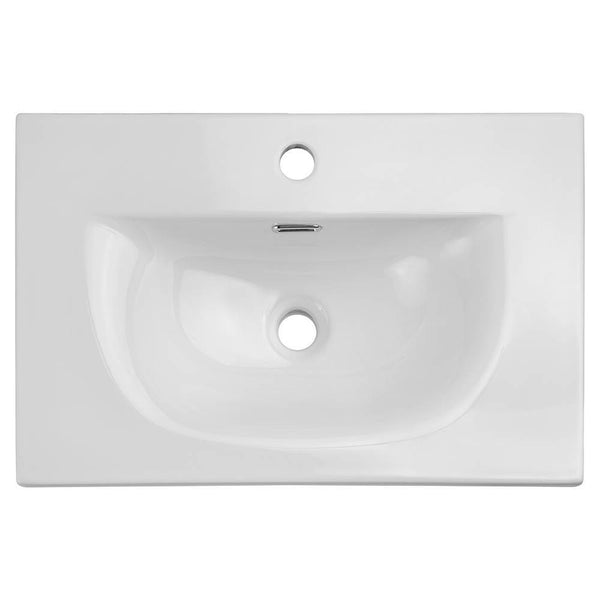 Wastafelonderkast Newport met wastafel zwart en wit [en.casa]