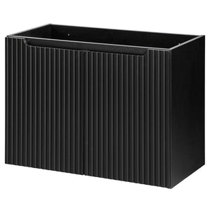 Wastafelonderkast Newport met wastafel zwart en wit [en.casa]