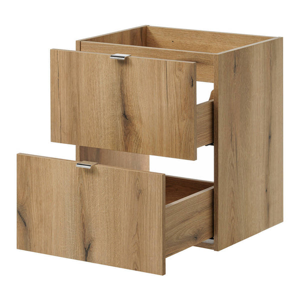 Wastafelonderkast met wastafel Newport eikenkleurig en wit [en.casa]