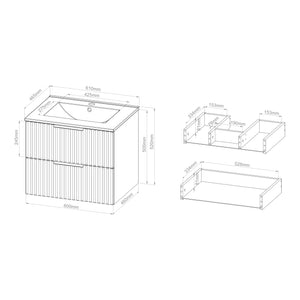Wastafelonderkast met wastafel Veppenssan eikenkleurig en wit [en.casa]