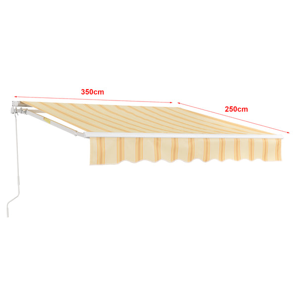 Zonnescherm Bitonto luifel handbediend met knikarm [en.casa]