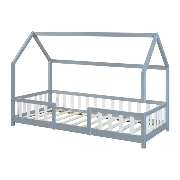 Kinderbed Sisimiut met uitvalbeveiliging en bedbodem [en.casa]