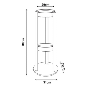 [en.casa] Plantenstandaard Sastamala met planken bamboe - 8 varianten