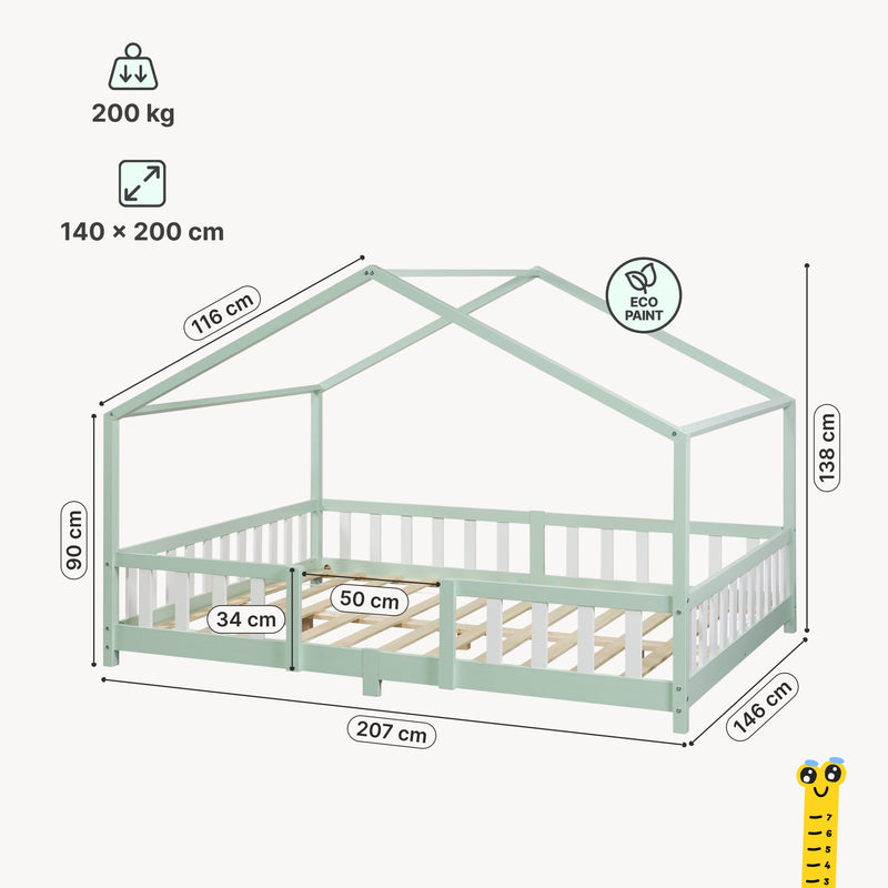 Maatschets Kinderbed Treviolo huisbed [en.casa]