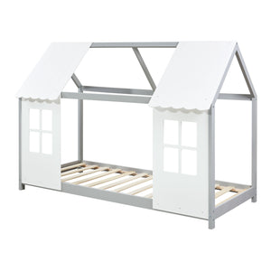 Kinderbed Tostedt huisbed grenen [en.casa]