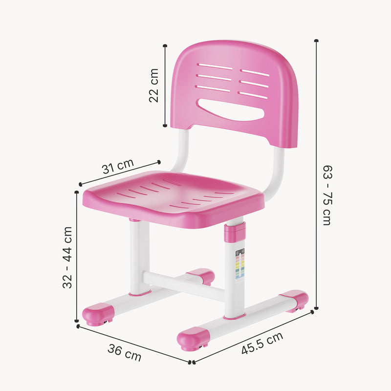 Maatschets Kinderstoel Sauda in hoogte verstelbare bureaustoel 63-75x36x46 cm [en.casa]