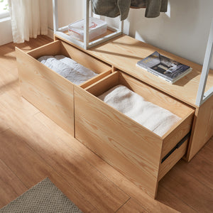 Kledingrek Egmating met lades 180x120x40 cm [en.casa]