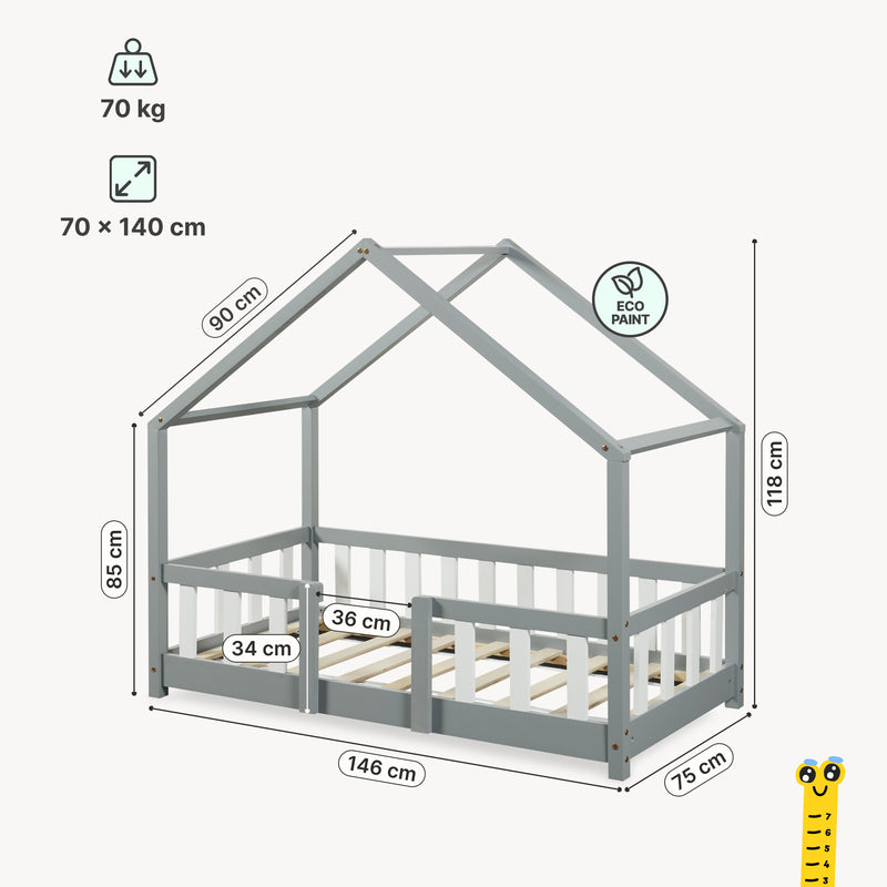 Maatschets Kinderbed Treviolo huisbed [en.casa]