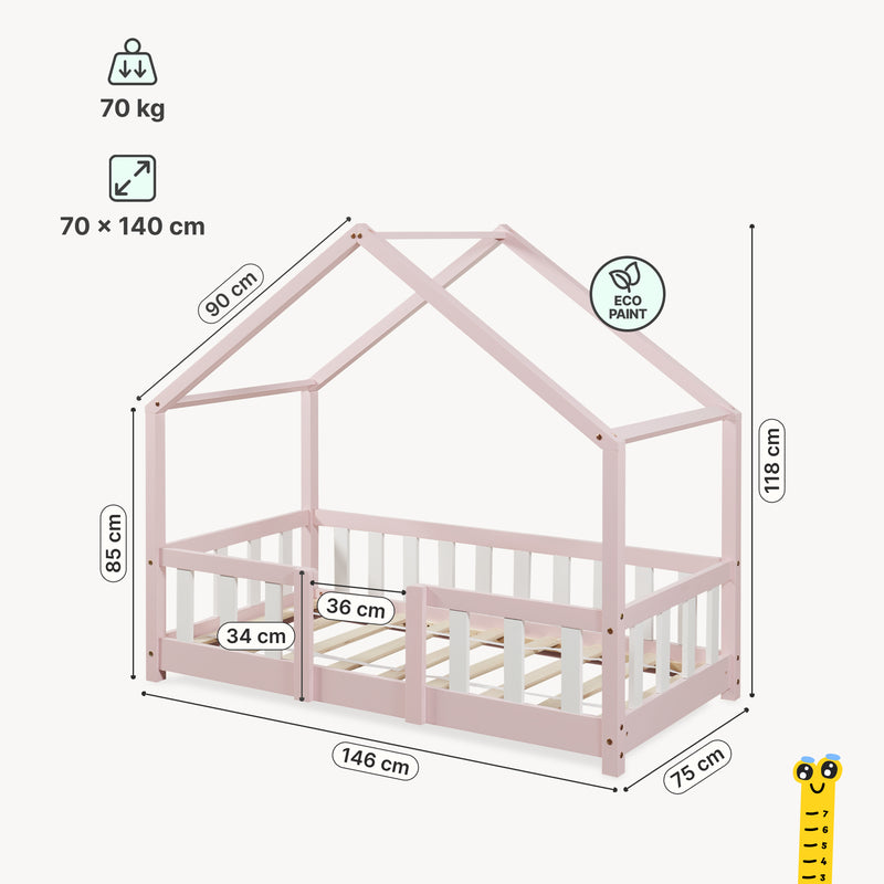 Maatschets Kinderbed Treviolo huisbed [en.casa]