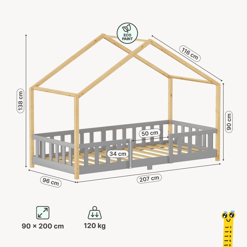 Maatschets Kinderbed Treviolo huisbed [en.casa]