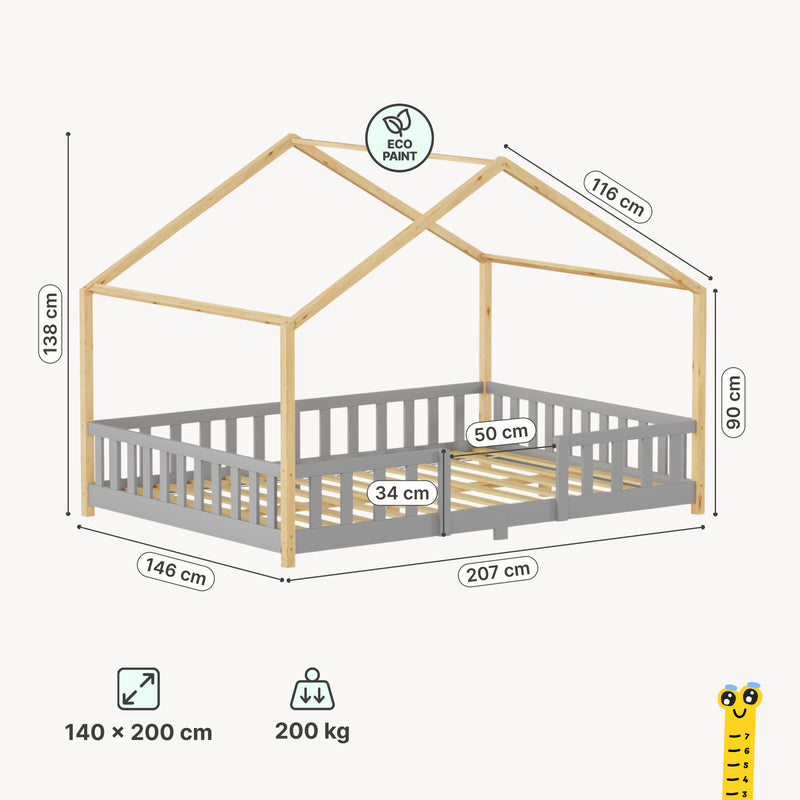 Maatschets Kinderbed Treviolo huisbed [en.casa]