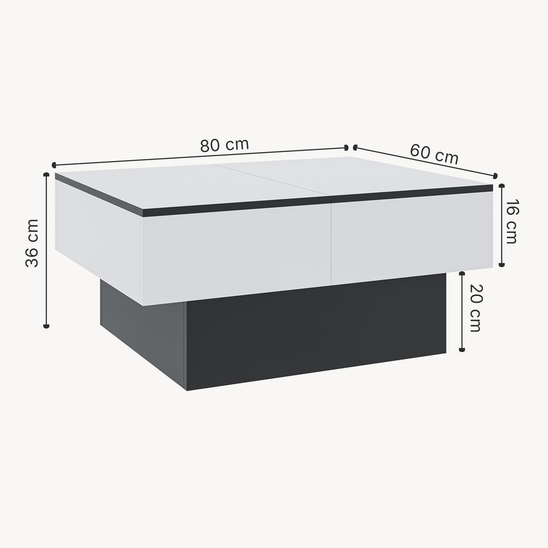Maatschets Salontafel Lens 80x60x40 cm [en.casa]