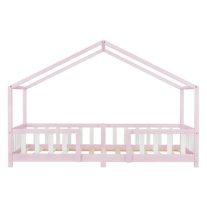 Kinderbed Treviolo met uitvalbeveiliging en matras [en.casa]