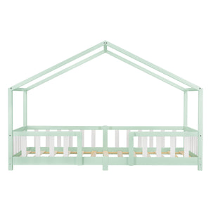Kinderbed Treviolo met uitvalbeveiliging en matras [en.casa]