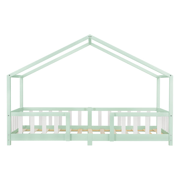 Kinderbed Treviolo met uitvalbeveiliging en matras [en.casa]