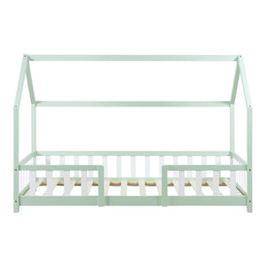 Kinderbed Sisimiut met uitvalbeveiliging bedbodem en matras [en.casa]