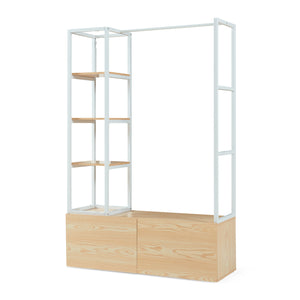 Kledingrek Egmating met lades 180x120x40 cm [en.casa]