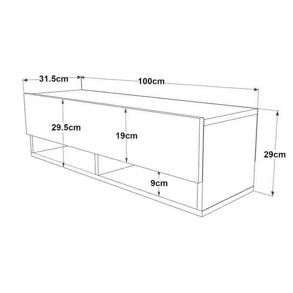 [en.casa] Tv-meubel Laitila 2 opbergvakken - 16 varianten
