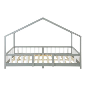 Kinderbed Treviolo met uitvalbeveiliging en matras [en.casa]