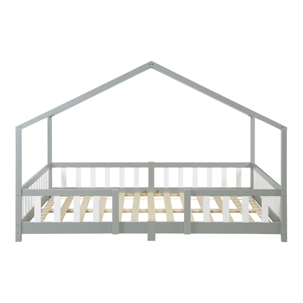 Kinderbed Treviolo met uitvalbeveiliging en matras [en.casa]