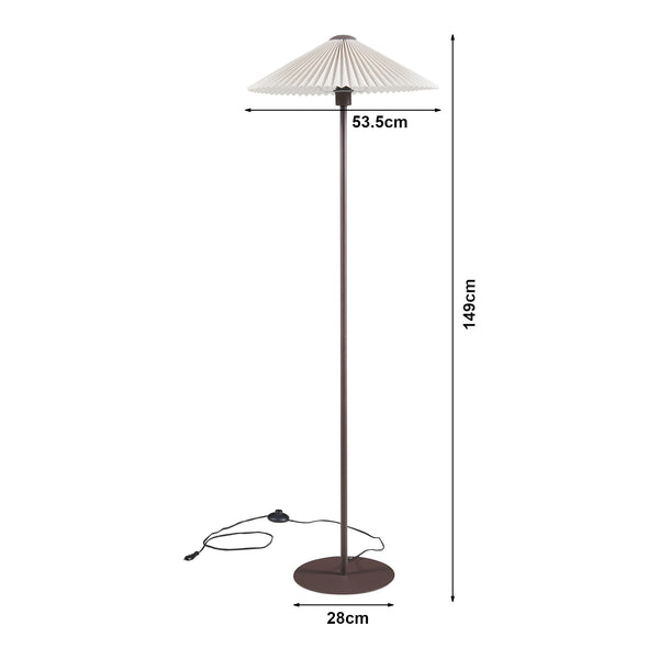 Staande lamp Appledore vloerlamp 147 cm E27 lux.pro