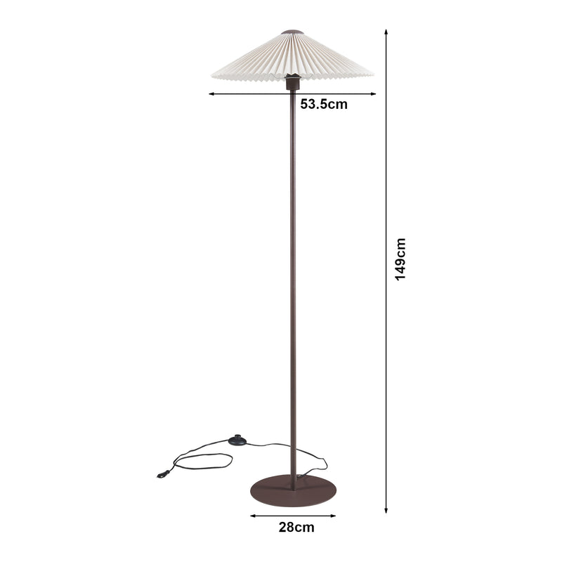 Maatschets Staande lamp Appledore vloerlamp 147 cm E27 lux.pro