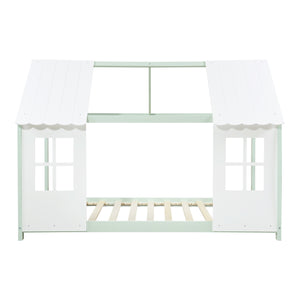 Kinderbed Tostedt huisbed met bedbodem en matras [en.casa] [neu.haus]