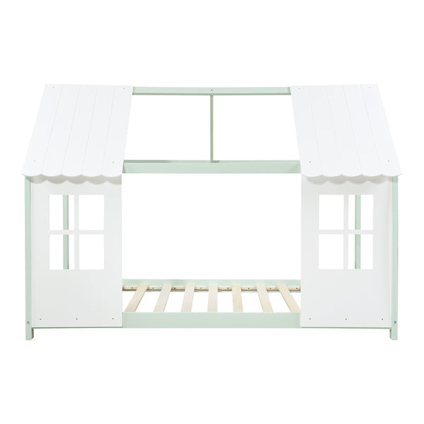 Kinderbed Tostedt huisbed met bedbodem en matras [en.casa] [neu.haus]