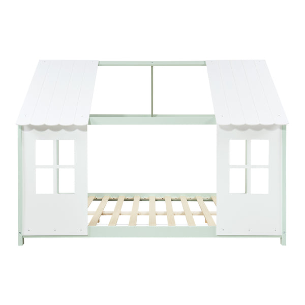 Kinderbed Tostedt huisbed met bedbodem en matras [en.casa] [neu.haus]