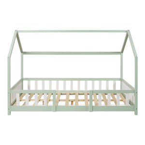 Kinderbed Sisimiut met uitvalbeveiliging bedbodem en matras [en.casa]