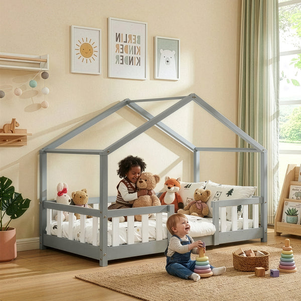 Kinderbed Treviolo met uitvalbeveiliging en matras [en.casa]