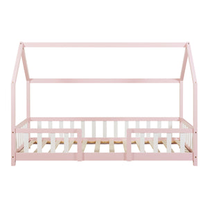 Kinderbed Sisimiut met uitvalbeveiliging bedbodem en matras [en.casa]