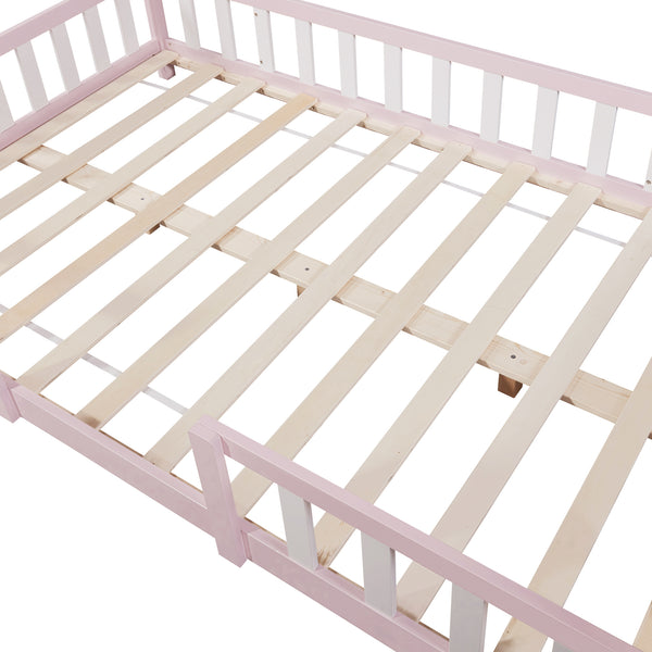 Kinderbed Sisimiut met uitvalbeveiliging en bedbodem [en.casa]