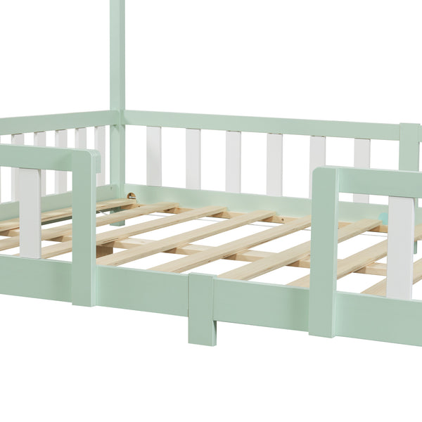 Kinderbed Treviolo met uitvalbeveiliging en matras [en.casa]