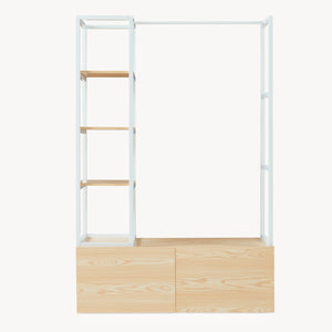 Kledingrek Egmating met lades 180x120x40 cm [en.casa]