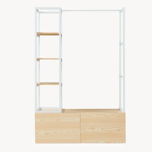 Kledingrek Egmating met lades 180x120x40 cm [en.casa]