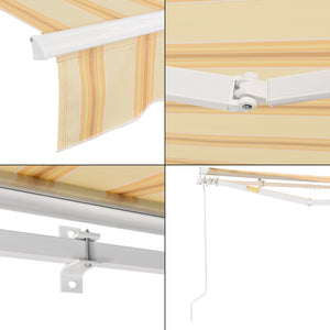 Zonnescherm Bitonto luifel handbediend met knikarm [en.casa]