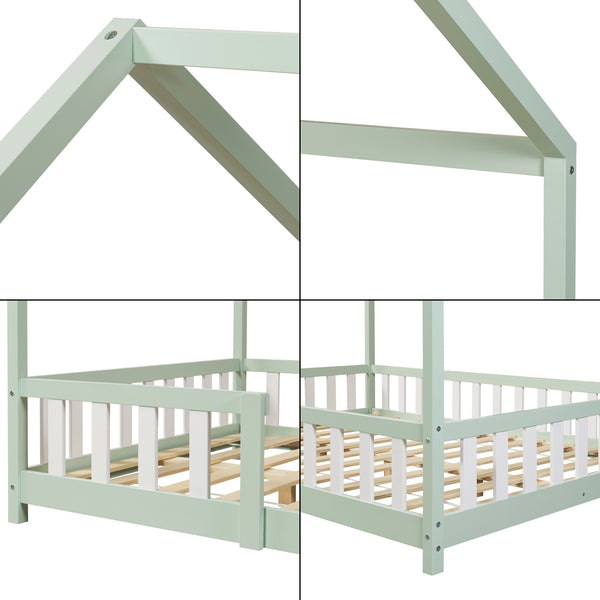 Kinderbed Sisimiut met uitvalbeveiliging en bedbodem [en.casa]