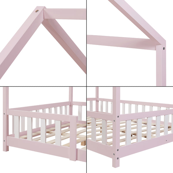 Kinderbed Sisimiut met uitvalbeveiliging en bedbodem [en.casa]