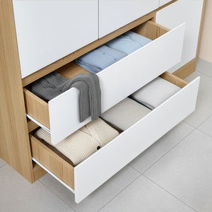 [en.casa] Kledingkast Bastheim mdf eiken en wit - 4 varianten