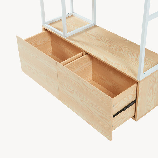 Kledingrek Egmating met lades 180x120x40 cm [en.casa]