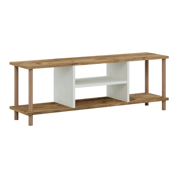 [en.casa] TV meubel Ærøskøbing 120x29x43 cm wit - 4 varianten