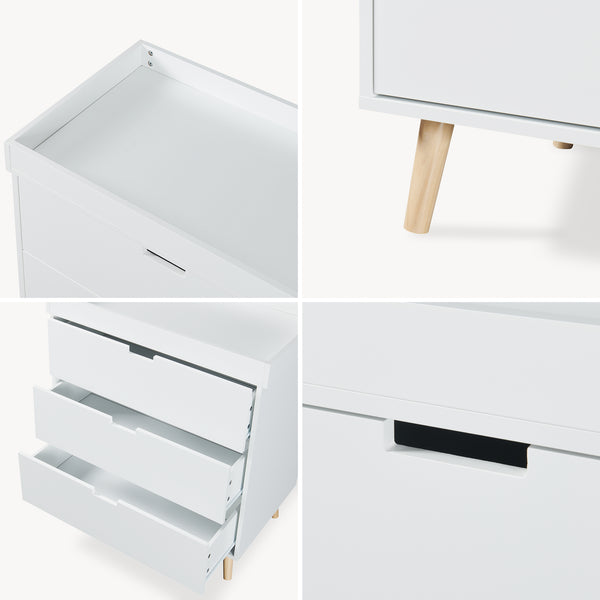 Wickelcommode Sallinrar met afneembare verschoningsmat [en.casa]