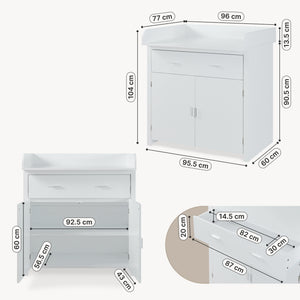 Wickelcommode Starler met afneembare verschoningsmat [en.casa]