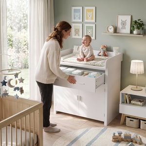 Wickelcommode Starler met afneembare verschoningsmat [en.casa]