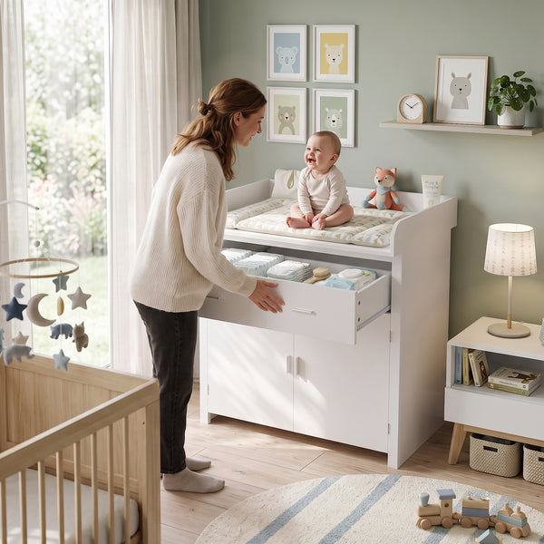 Wickelcommode Starler met afneembare verschoningsmat [en.casa]