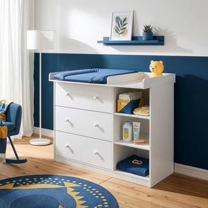 Luiercommode Beldinupp 3 lades en 3 open vakken [en.casa]