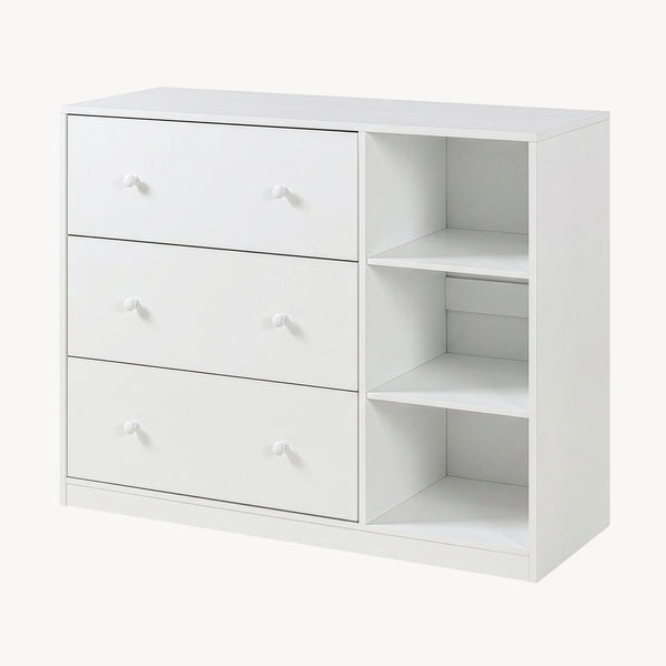 Luiercommode Beldinupp 3 lades en 3 open vakken [en.casa]