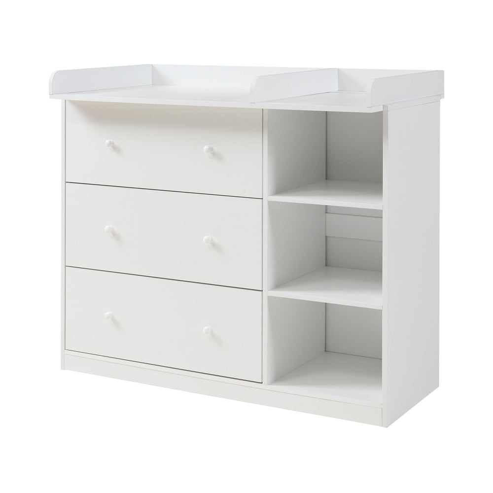 Luiercommode Beldinupp 3 lades en 3 open vakken [en.casa]