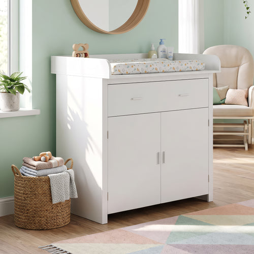 Wickelcommode Starler met afneembare verschoningsmat [en.casa]
